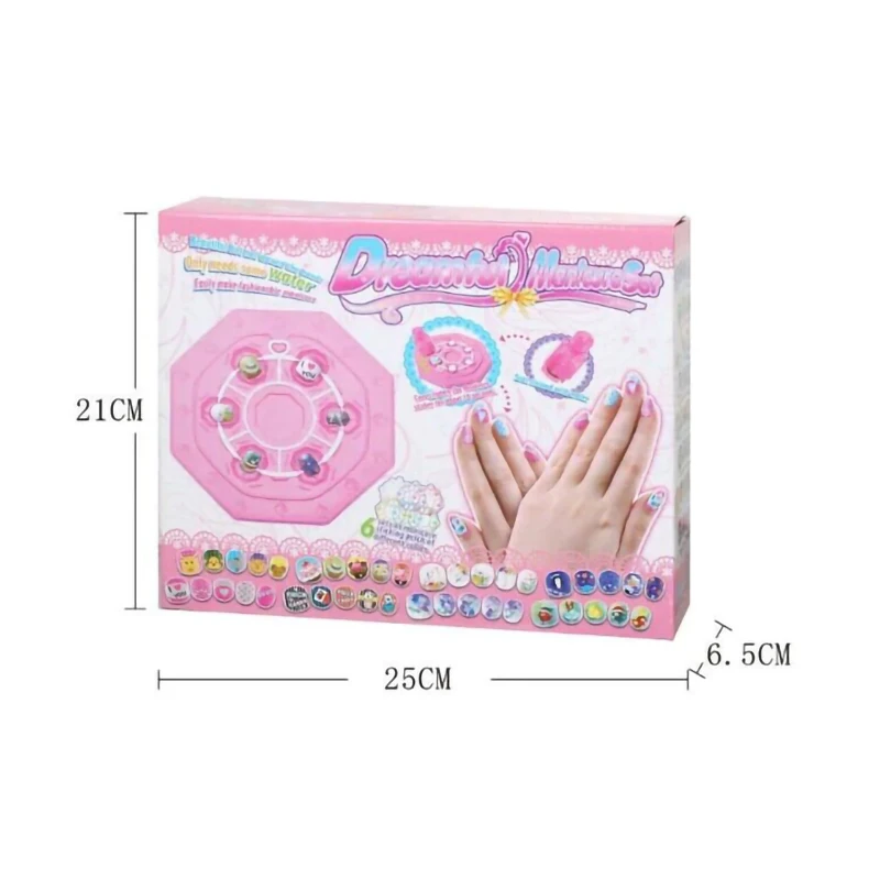 DIY Детский макияж ногтей набор мультфильм наклейки для ногтей 6 лет дизайн ногтей ручной работы Игрушки для девочек