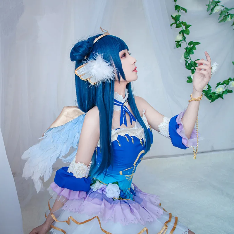 Аниме! Lovelive! Солнечном свете! Aqours Angel Awaken Tsushima Yoshiko Униформа платье косплей костюм
