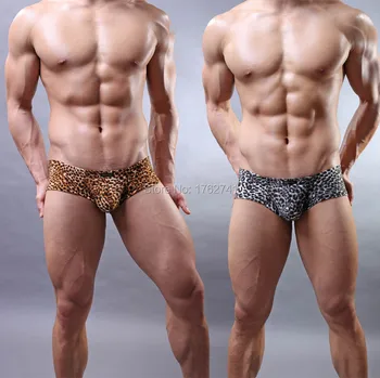 

Hot Fashion Men's Low-rise Mini Boxer Bottoms Underwear Comfy Leopard Boxer Shorts BL1924