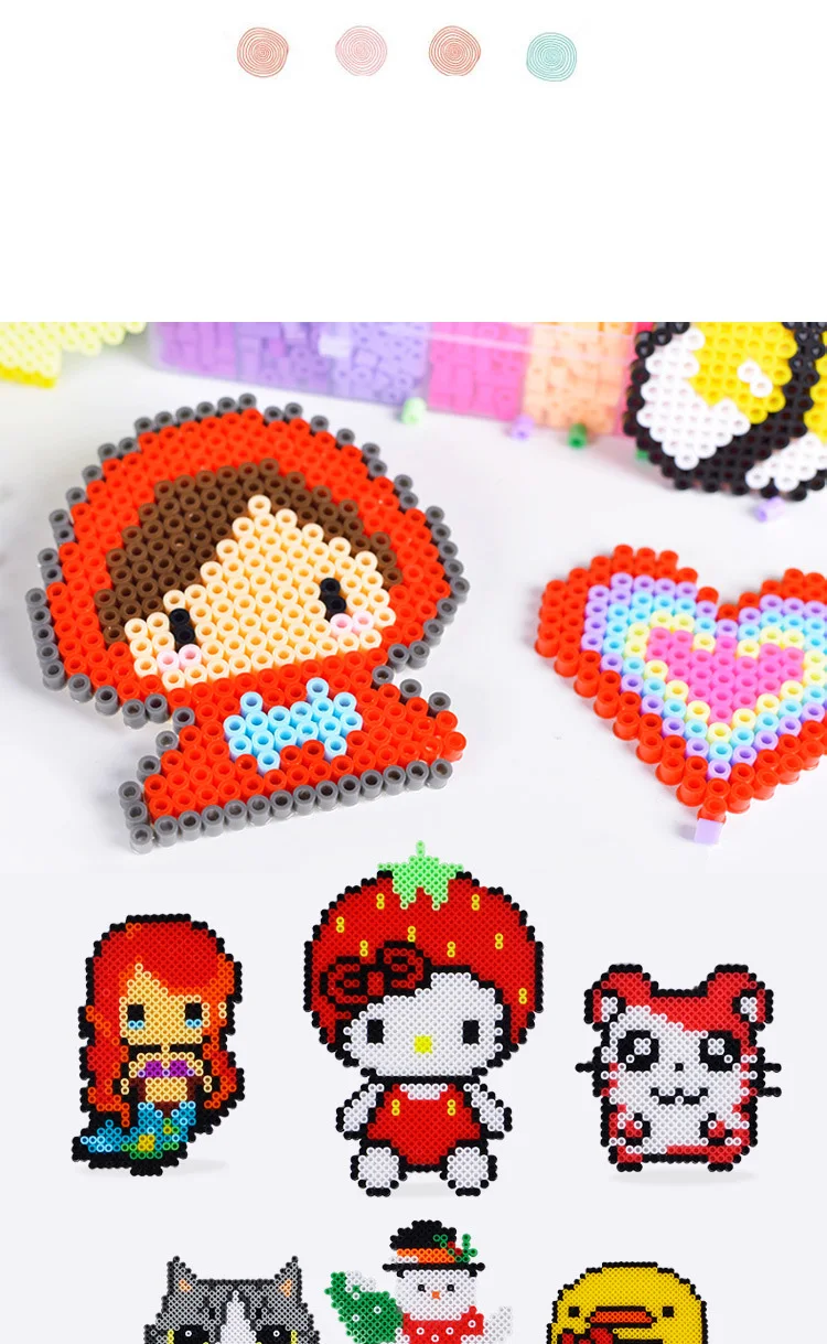 Perler Beads Kit 5 мм/2,6 мм Хама бисер весь набор с Pegboard и железной 3D паззлом DIY игрушка для детей креативный ручной работы ремесло игрушка подарок