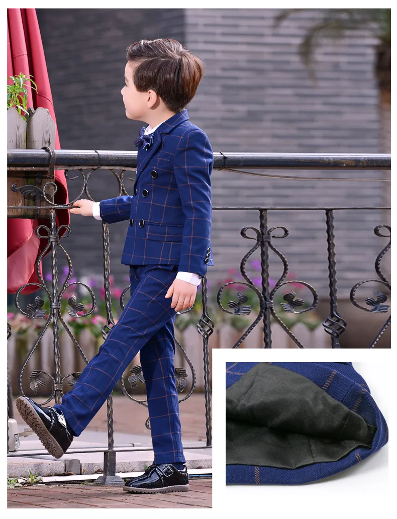 Boys Suits set Formal Boys Clothes children Wedding clothing Blazer Piano Costume back to School (25)