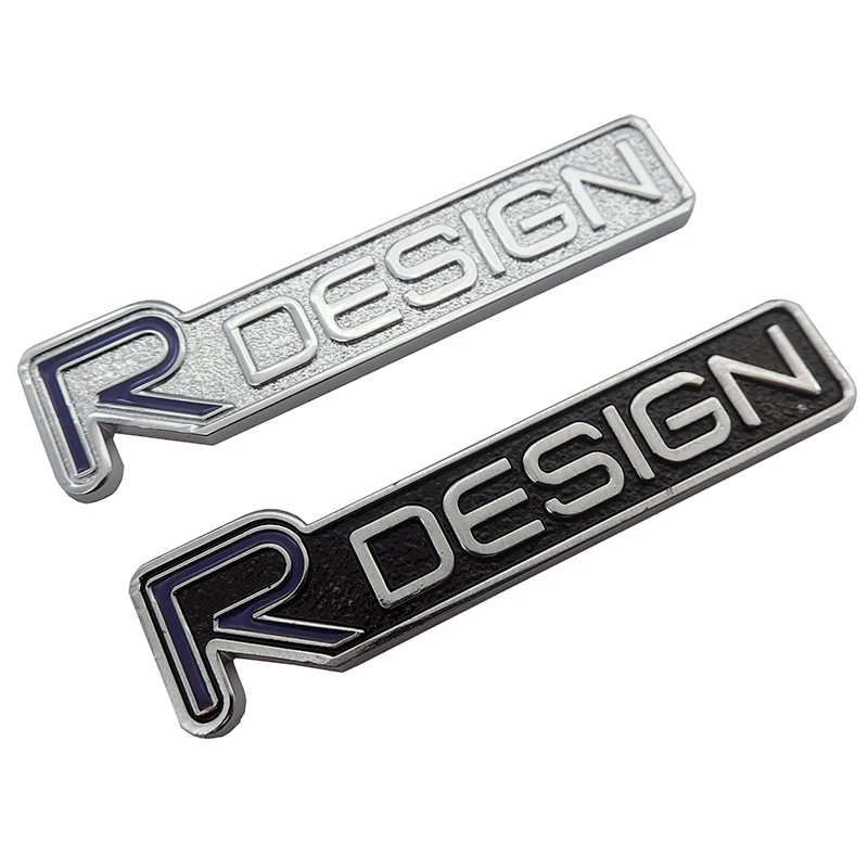 

car styling 3D metal Zinc alloy R DESIGN letter Emblems Badges Car sticker Decal For Volvo RDESIGN V40 V60 C30 S60 S80 S90 XC60