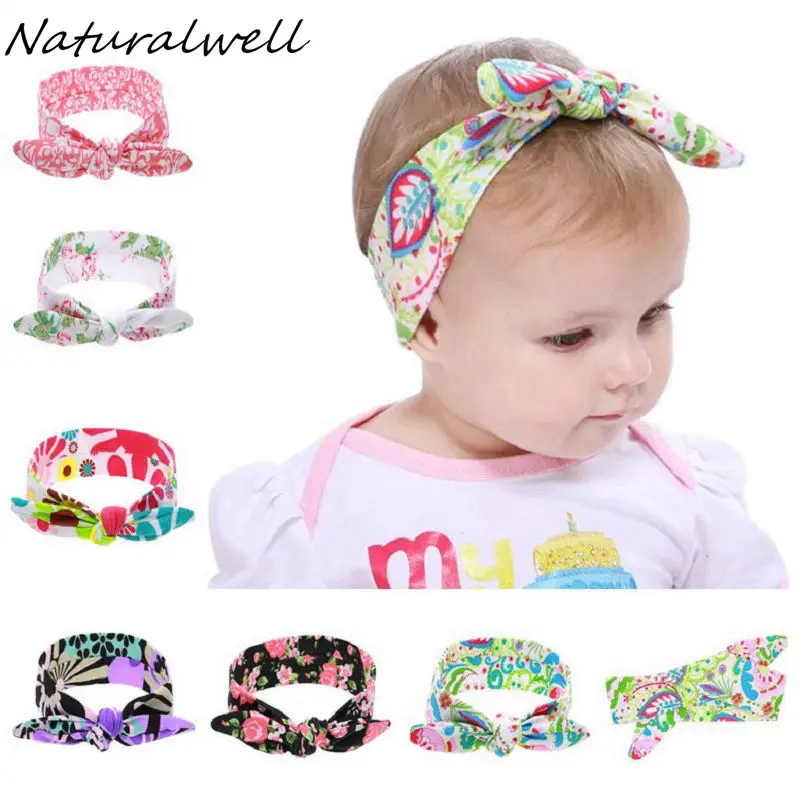Naturalwell Baby Girl Top Knot Headband Kids Turban Child Girls