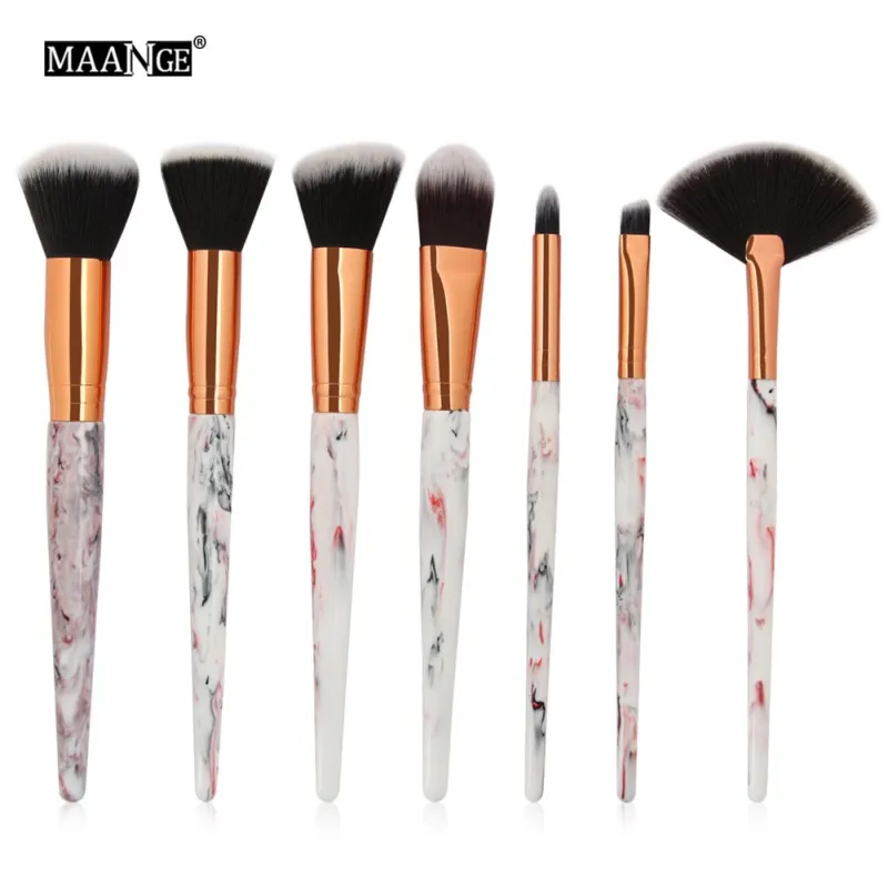 

7pcs/set Elegant Makeup Brushes Set Rose Gold Professional Make up Brush Tools Kit Eye Liner Tool Natural-Synthetic Hair