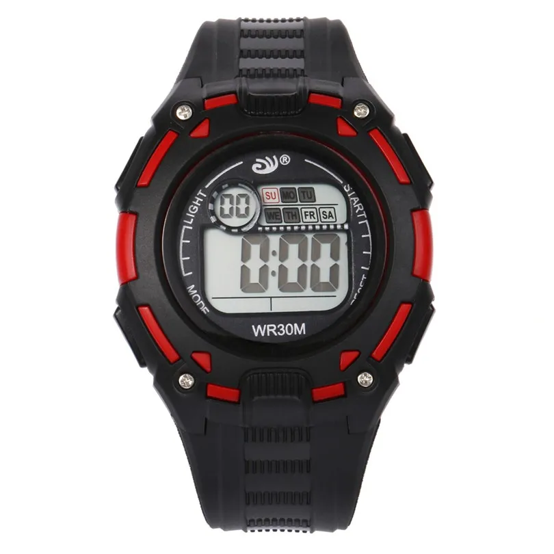 

Sport Watch Men Multi-Function 30M Waterproof Watch Digital Double Action Watch Imitation Leather Stainless Steel #4m19