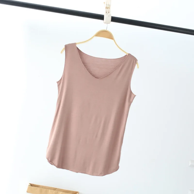 LERFEY Women Summer Tank Sleeveless V Neck Tops Loose Singlets Vest Slim T Shirts Soild Color Girls Tees Camisetas Plus Size