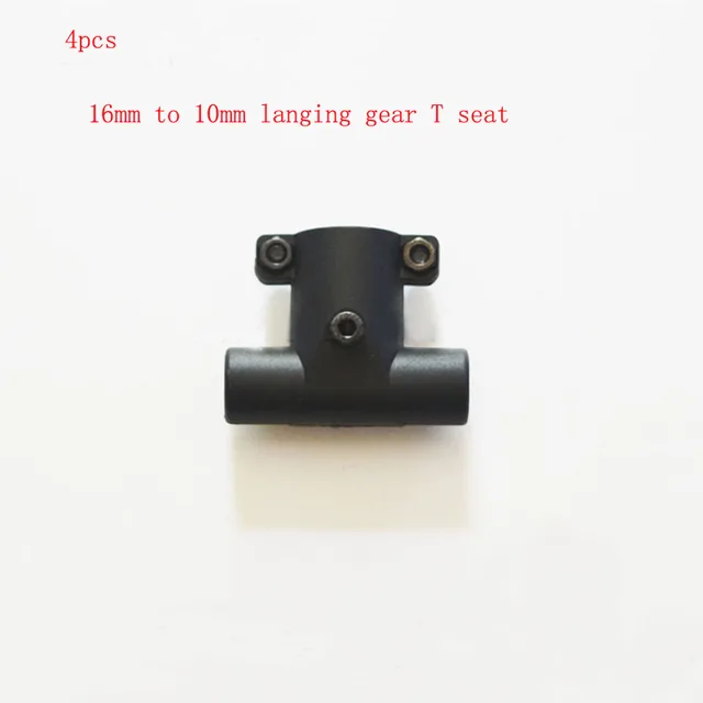 Best Offers 4pcs/lot 16-10mm Landing Gear Links T-type Mount Seat Tube Joints Tripod Tee Adapters for RC Model Aircraft Accessories