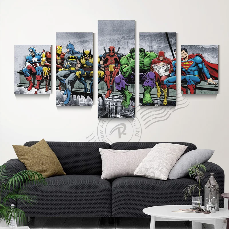 Aliexpress 5 Panel Bat Man Movie Poster Canvas Art Oil Aliexpress 5 Panel Bat Man Movie Poster Canvas Art Oil Painting Home Decor Modular Wall Picture For Living Room Print Unframd Br0135 From