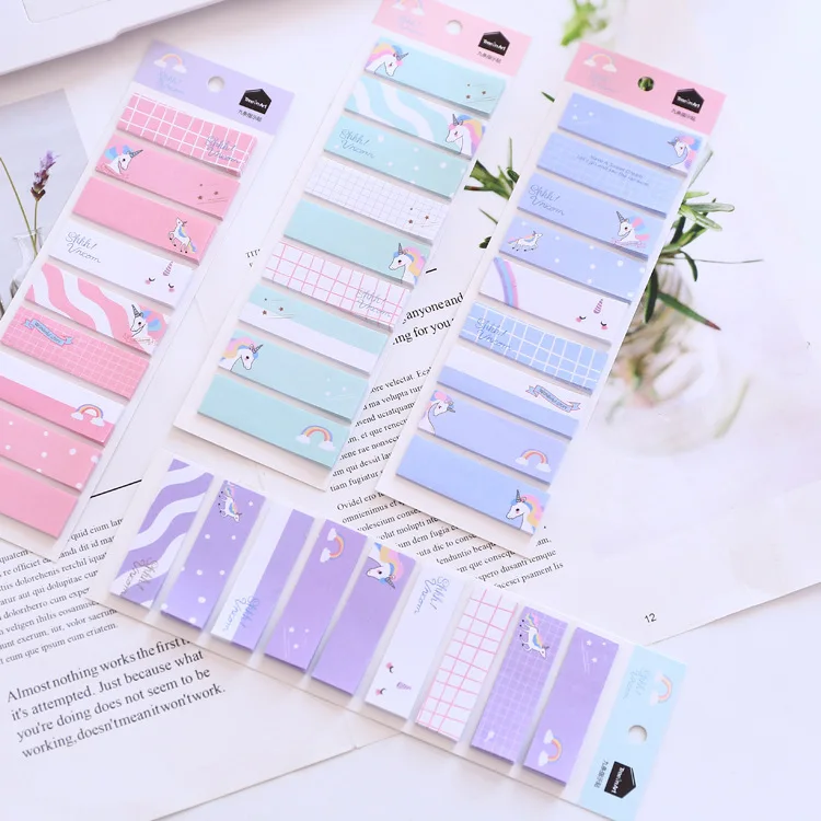 

Fairy Unicorn Memo Pad N Times Sticky Notes Escolar Papelaria School Supply Bookmark Label