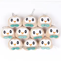 Аниме мультфильм rowlet мини плюшевые Подвески Игрушечные лошадки мягкая чучело Куклы 10 шт./лот 7 см