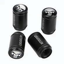 4 Pcs/Set Car Tire Valve Caps Dust Cover Moto Bicycle Wheel Tyre Air Valve Caps For BMW AUDI VW Aluminum Alloy Skull Type