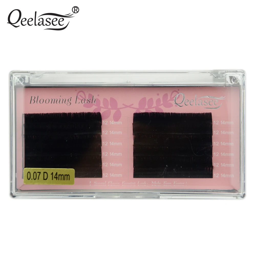 

Qeelasee Blooming Automatic Flowering Lashes Easy Fanning Eyelash Extensions Faux Mink Volume Extensions Cils Easy Fans