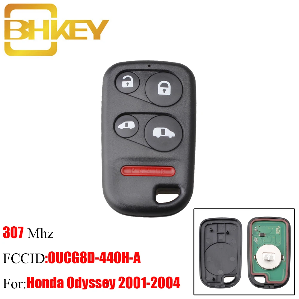 Bhkey 5 кнопки дистанционный ключ брелок для Honda OUCG8D-440H-A 307 МГц для Honda Odyssey 2001 2002 2003 2004 пульт дистанционного управления