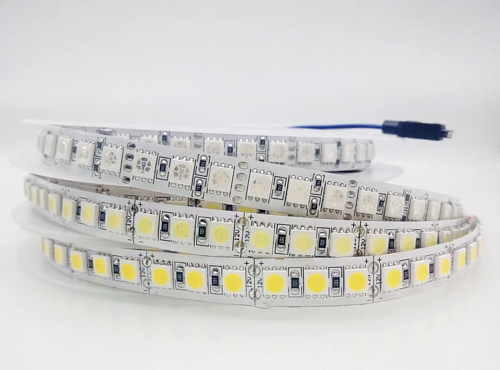 

Highlight 5050SMD Led Strip, 120Led/m Flexible White/Warm White/Red/Green/Blue/RGB Led Light DC12V For Home decoration