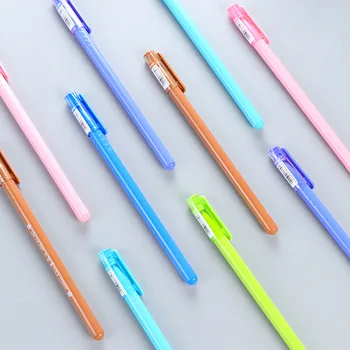 

36 pcs/Lot Sakura gel pens Color flower with metal tip 0.5mm ballpoint Black blue color refill Office School supplies FB778