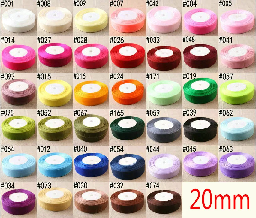 

50Y 20mm Organza Ribbon Apparel Sewing Fabric DIY Gift Packaging Wedding Decoration Tapes Christmas Ribbon Party Supplies A