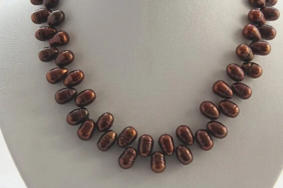 

ddh002664 classic big baroque coffee freshwater cultured pearl necklace