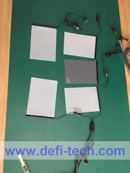 

DfLabs dark gray PDLC Switchable smart film sample is about 21cm*15cm or 8" * 5" for A5 size for rear projection screen film