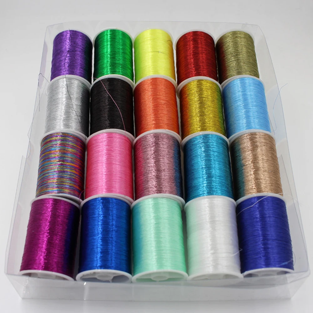 

Embroidery Cross-stitch Needle Work Sewing Craft DIY Thread Spool Glitter Metallic
