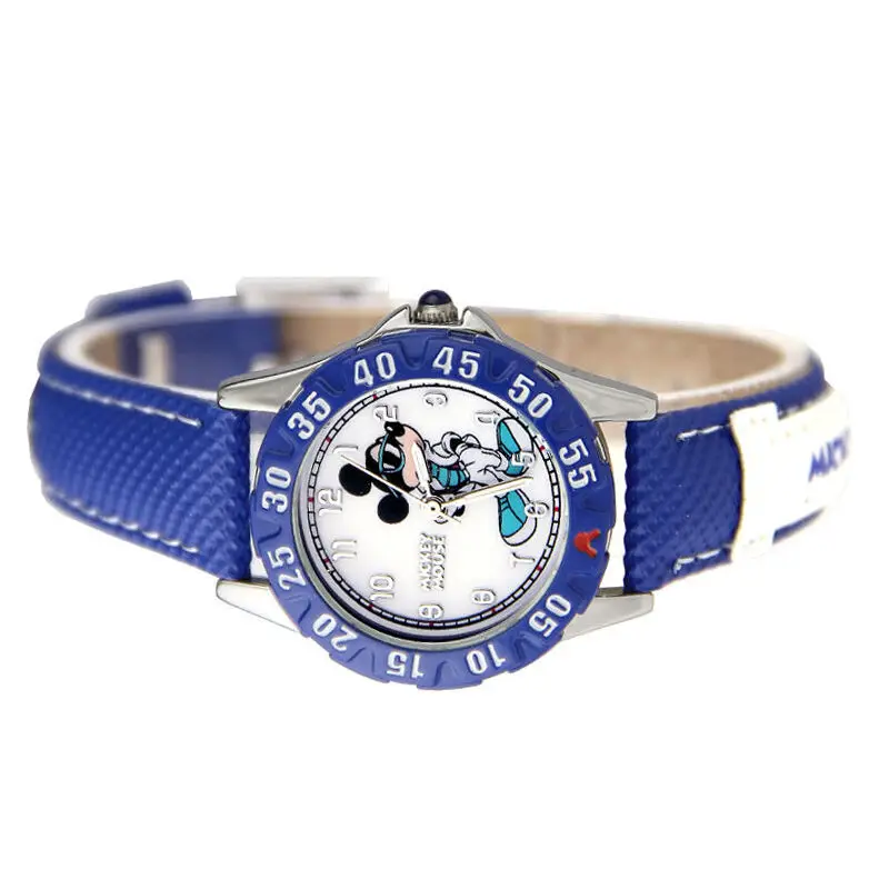Boys Mickey Mouse Sports Watch Disney Prince Dream Child Play Leather Quartz Waterproof Watches For Children Gift Parents 14032