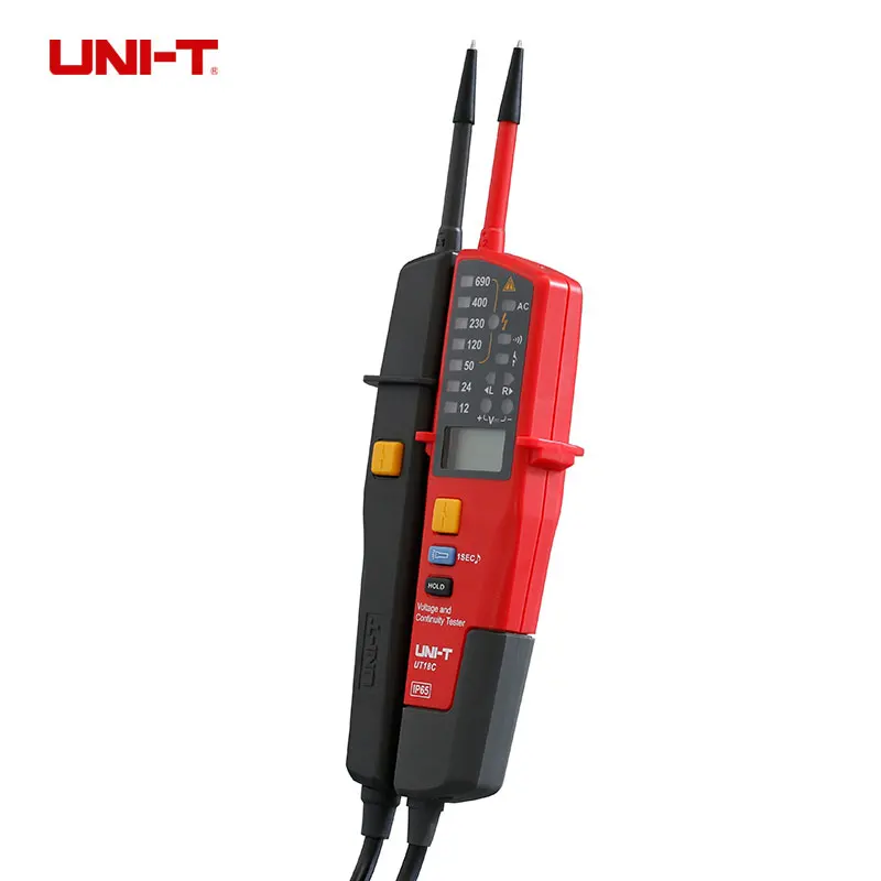 UNI-T UT18C 0~ 690 V AC DC Индикатор напряжения ЖК-дисплей Дисплей автоматически настраивающийся диапазон IP65 Водонепроницаемый метр без Мощность Тесты Функция