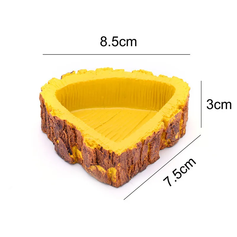 Экологические чаши смолы-безвредный и безобидный topets, легко моется рептилий Кормовые принадлежности Треугольники едят Посуда
