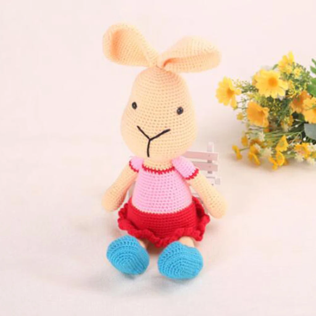

Handmade Amigurumi Rabbit Crochet Doll Kits DIY Crocheted Ornamant Children Kids Gifts