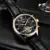 Mode de luxe marque binssaw en cuir tourbillon montre automatique hommes montre-bracelet hommes mécanique en acier montres relogio masculino