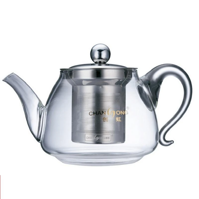 Термостойкий стеклянный чайный горшок, элегантная чашка, стеклянный чайный набор, Цветочный чайный набор, чашка из нержавеющей стали, фильтр, стеклянный чайник