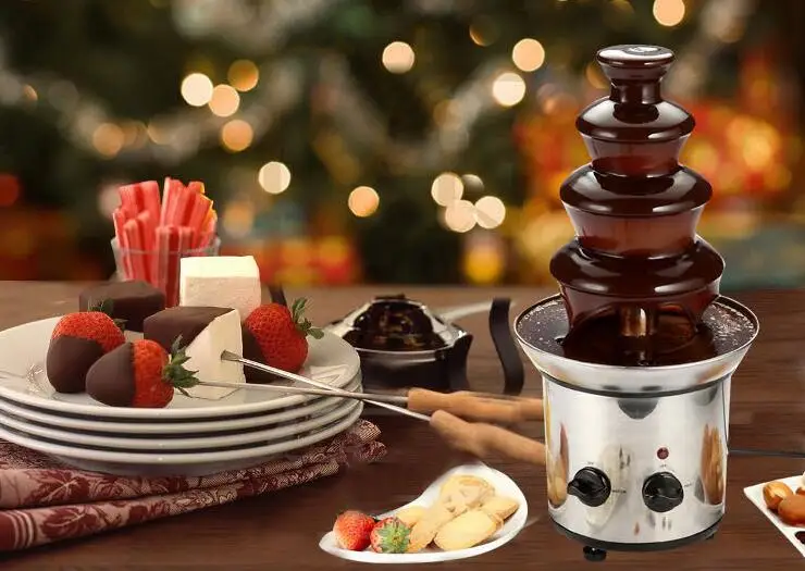 110V 220V Chocolate Melting Machine for Party wedding commercial 6 tiers 82cm chocolates fondue Chocolate Fountain Machine