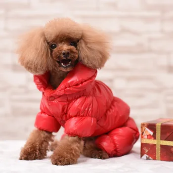

Winter Dog Clothes Dog Cotton Clothing Down Jacket Puppy Warm Coats Soft Cotton Puppy Clothing Dog Jumpsuit Thickening Padded