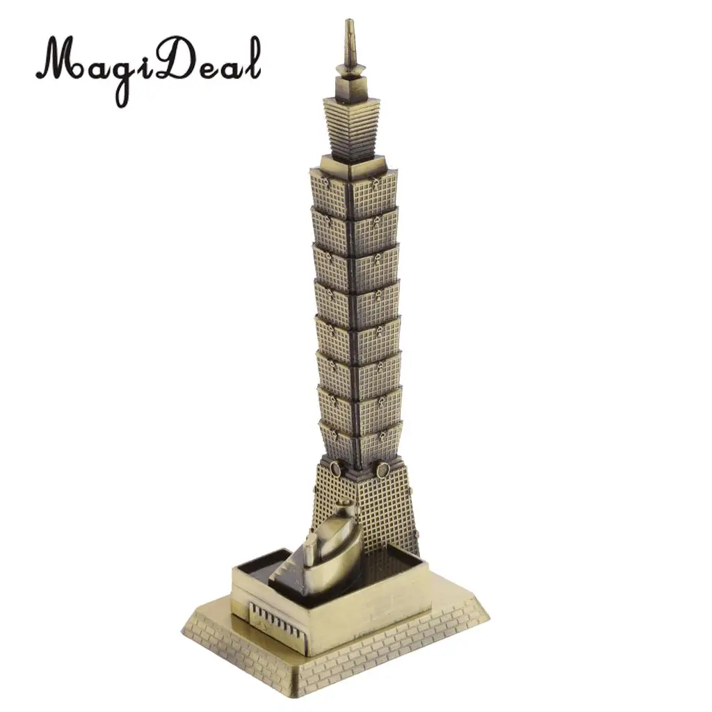 MagiDeal Taipei 101 Tower Building Architecture Model of Taiwan Desktop Ornament for Bedroom Home Bars Cafes Restaurants