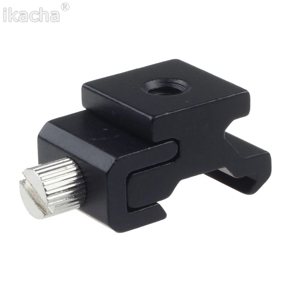 

Camera Metal Cold Shoe Hot Shoe Flash Bracket Mount Adapter With 1/4 Tripod Screw To Light Stand Tripod