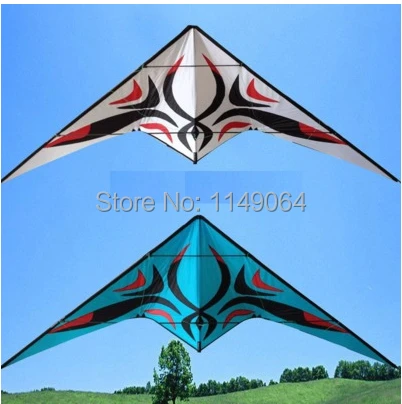 

free shipping high quality 2.7m Green flower porcelain dual line stunt kite with handle line easy kite blue and white porcelain