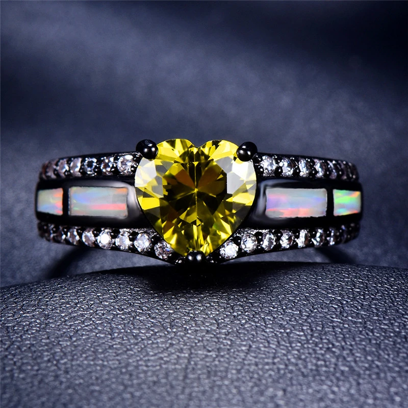 Anillo De Corazón Púrpura Femenino De Bamos Anillo De De Cz Anillo De Corazón Púrpura Femenino De Bamos Anillo De De Cz