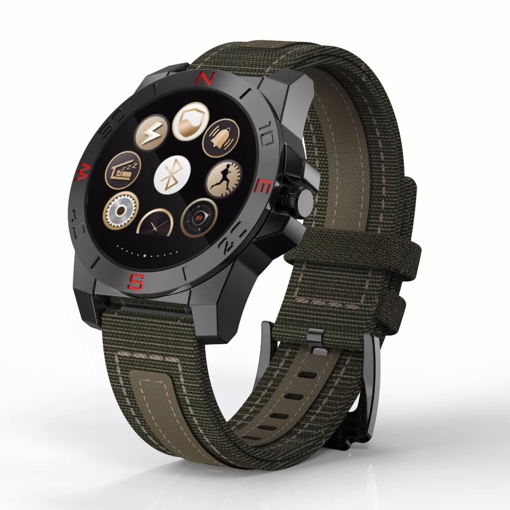 Уличные спортивные Смарт-часы с монитором сердечного ритма MTK2501 и компасом водонепроницаемый Wach для IOS и Android