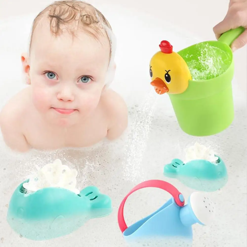 Most effective 4/5 PCS Funny Children's Bathing Toy Soft Plastic Chick Shampoo Water Spoon Toy Beach Toys For Baby