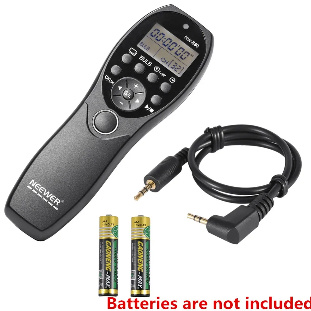 Neewer LCD Display Shutter Release Wired Timer Remote Control NW 880/E3