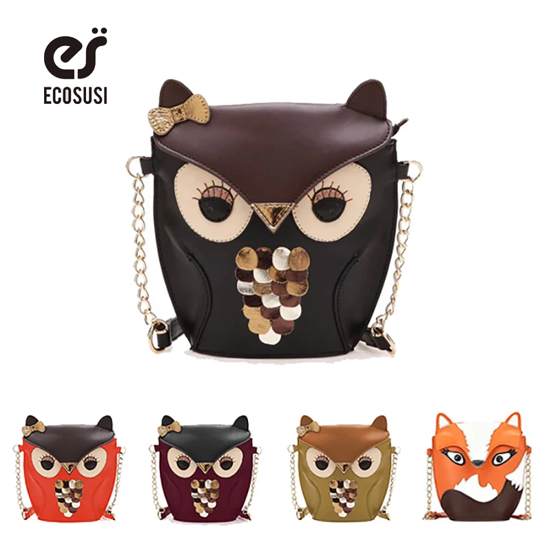 2018 Новое прибытие мультфильм сумка Сова Сумки на плечо для отдыха Для женщин