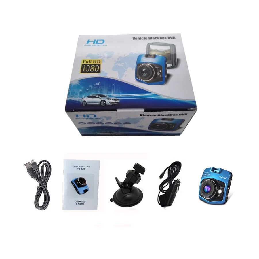 Original Podofo A1 Mini Car DVRs Camera Dash Cam Full HD 1080P Recorder Video Registrar Night Vision Blackbox Carcam Dash Camera