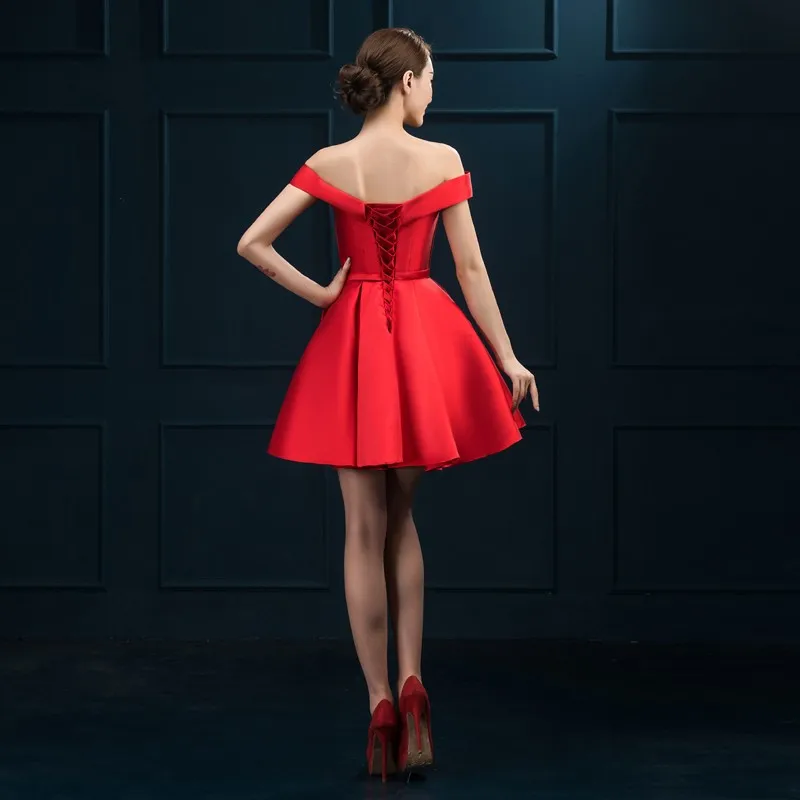 Brand New Evening Dresses Red/Blue Short Bride Gown Ladies Women Girls Ball Prom Party Homecoming/Graduation Formal Dress
