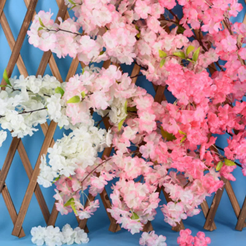 

Artificial Flower Simulation Cherry Blossom Branch 4 Branch Cherry Tree Wedding Decoration Artificial Dried Flowers Home Decor