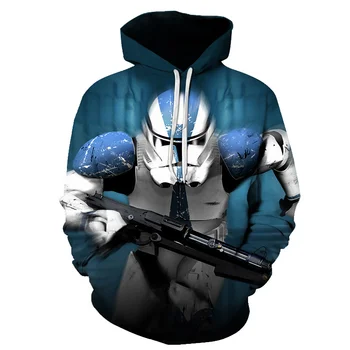 

2018 New Hipster Tracksuits Classic Movies Star Wars Sweatshirt Hoodies 3d Print Funny Clone Troopers Men Women Pullover Hoodie