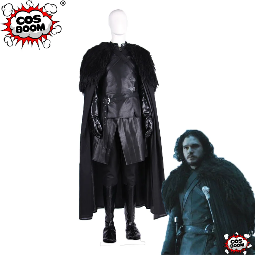 COSBOOM Game Of Thrones Costume Season 7 Jon Snow Cosplay Costume Adult