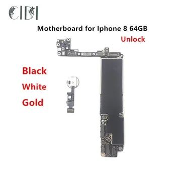 

CIDI Used Unlocked For iPhone 8 Unlocked Motherboard With Black Touch ID Mainboard IOS Logic board With Full Chips 64GB