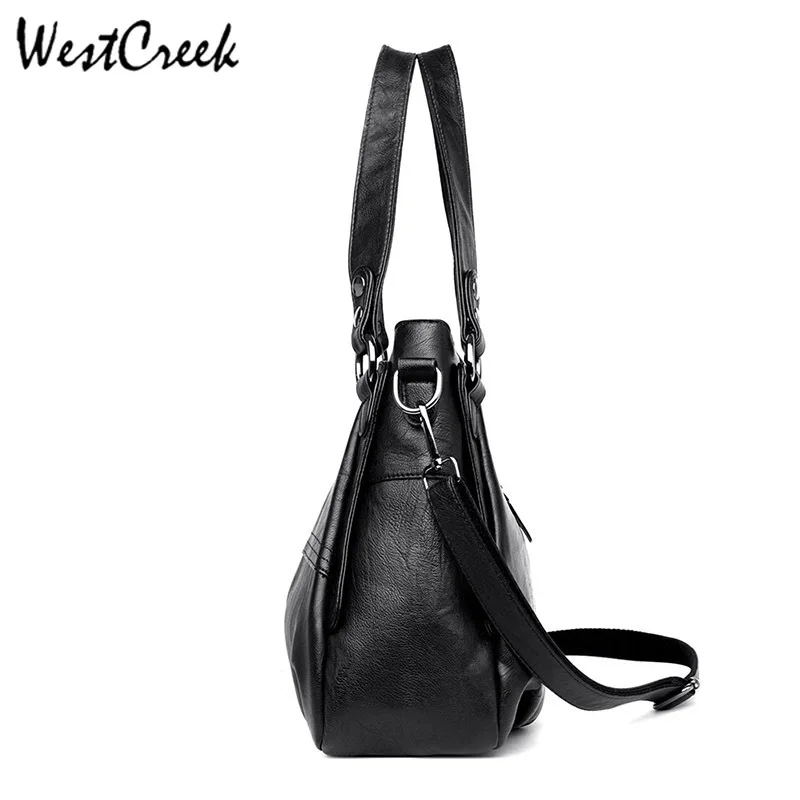 Koop WESTCREEK Merk Luxe Handtassen Vrouwen Tassen Designer Hoge Kwaliteit Lederen Schoudertas Vrouwelijke Casual Tote Tas Dames Vintage