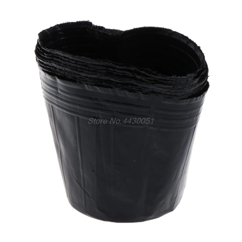 

Plastic Nursery Pot Plant Seedling Pouch Holder Raising Bag Nutrition Block Pots Garden Supplies