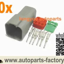 Longyue 10 шт. OEM 6pin Deutsch серии DT промышленный серый мужской Ремонтный комплект из штекерного разъема