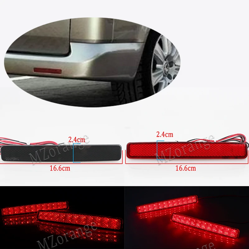 2pcs for VW T5 Transporter / Caravelle / Multivan 2003-11 Red black Rear Bumper Reflector LED Tail Stop Brake Light (CA243) Car 2pcs for VW T5 Transporter / Caravelle / Multivan 2003-11 Red black Rear Bumper Reflector LED Tail Stop Brake Light (CA243) Car