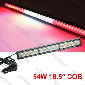 

XYIVYG 54W COB LED Traffic Advisor Security Emergency Warning Flashing Strobe Light Red White Lamp